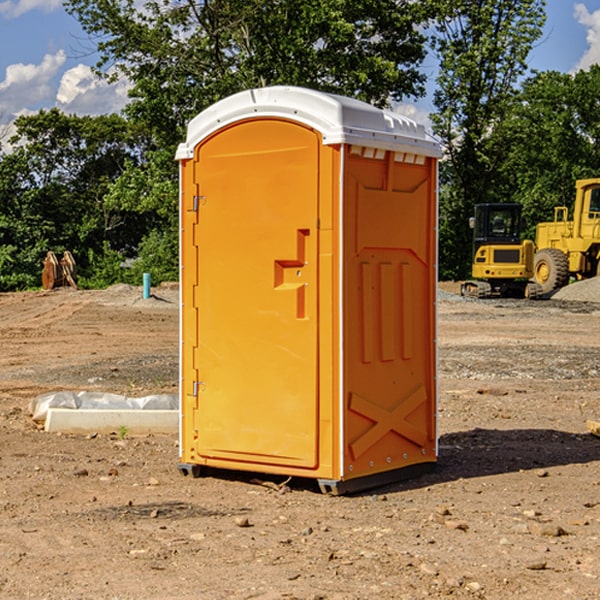 how often are the portable restrooms cleaned and serviced during a rental period in Weimar California